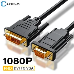 Hd 1080P Dvi Naar Vga Kabel Adapter Dvi 24 + 1 Video Audio Synchronisatie Dvi Naar Vga Voor Laptop Computer Monitor Tv Box Vga Kabel