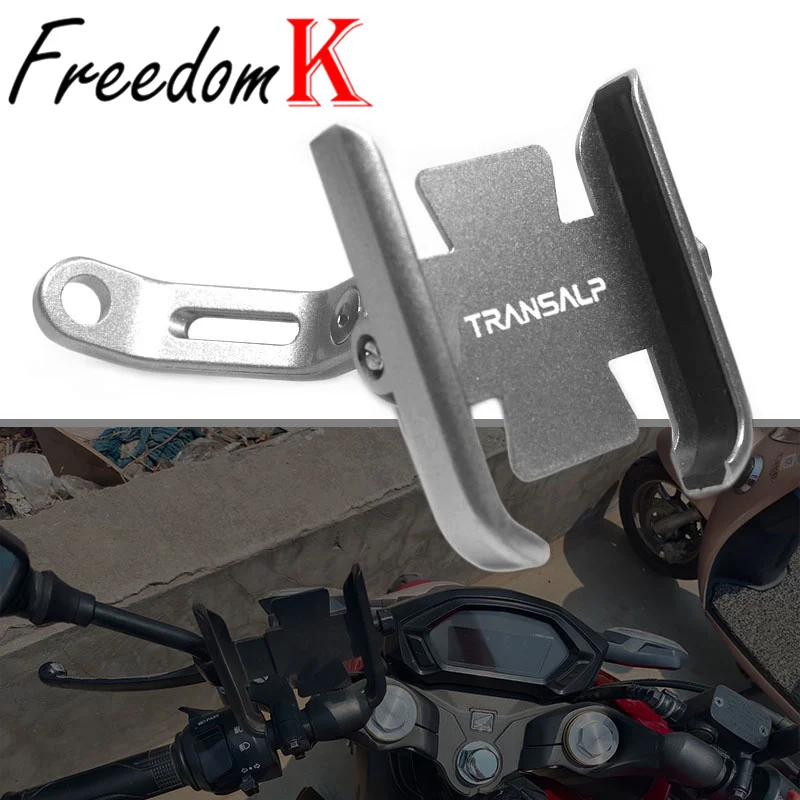 Motorcycle Phone Holder Accessories For TRANSALP XL 600 650 700 V XLV XL600V XL650V XL700V GPS CNC Aluminum Mobile Stand