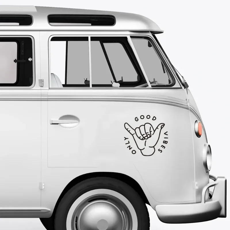 ملصقات لديكور السيارة ، شاحنة ، قافلة ، ركوب الأمواج ، اهتزاز جيد فقط ، إكسسوارات جميلة ، دعم للتخصيص