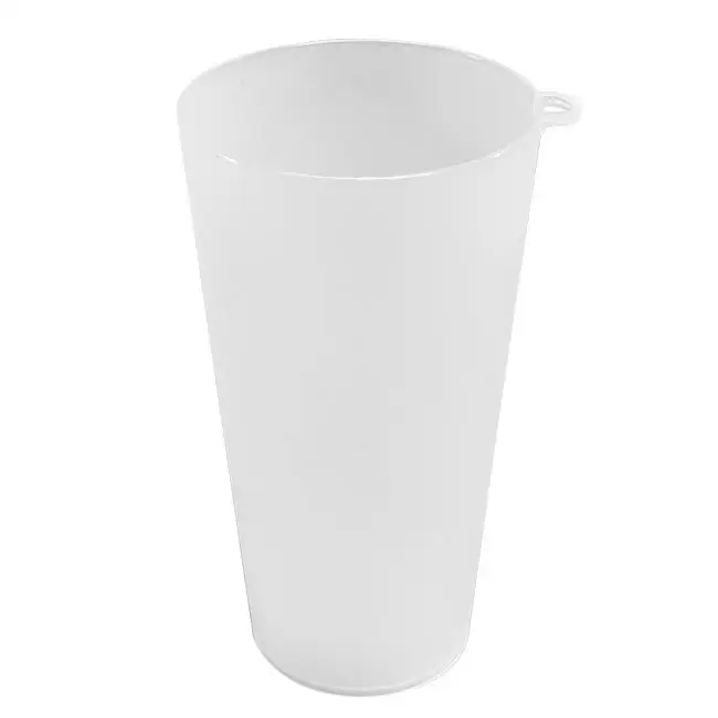 MONOUSO | Vaso Reutilizable Durable PP con Argolla Translúcido 400ml (14 Uds)