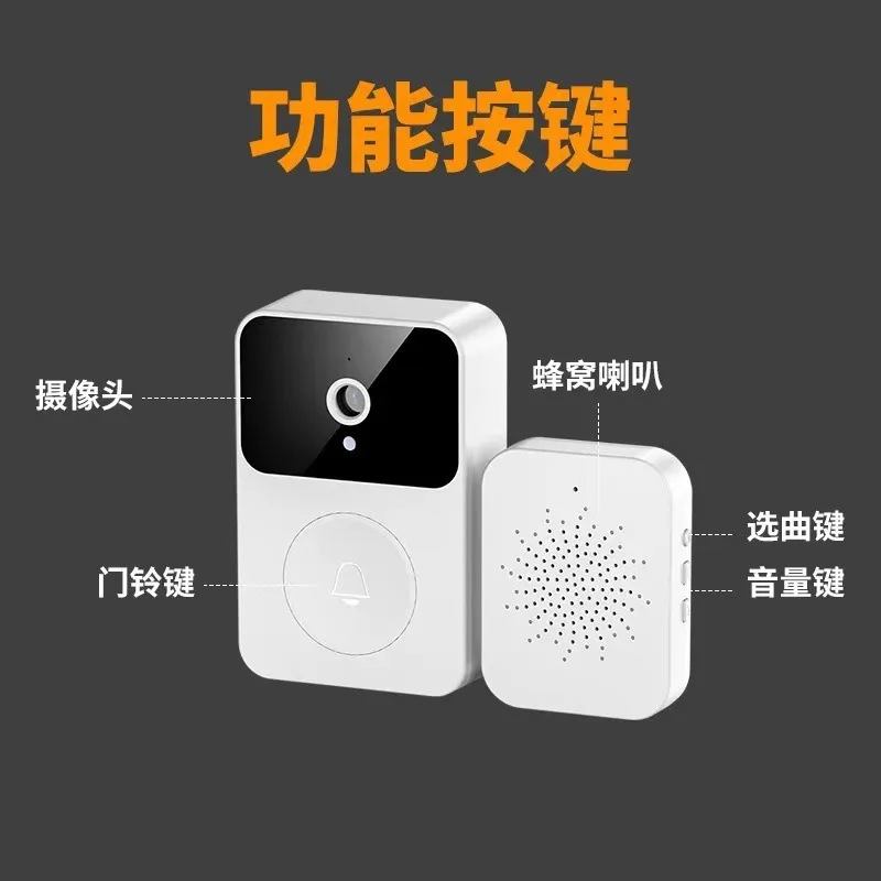 Wireless intelligent video doorbell remote home doorbell surveillance video intercom high definition video doorbell Ding Dong