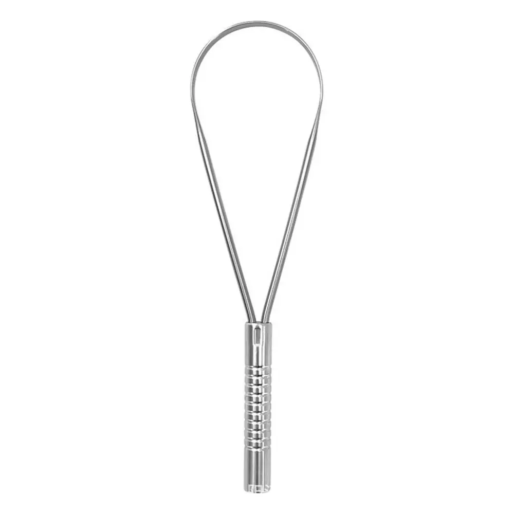 Raspador de língua de metal para mulheres, higiene oral antiferrugem, ferramenta de limpeza durável, em forma de U, leve, escova de limpeza de boca