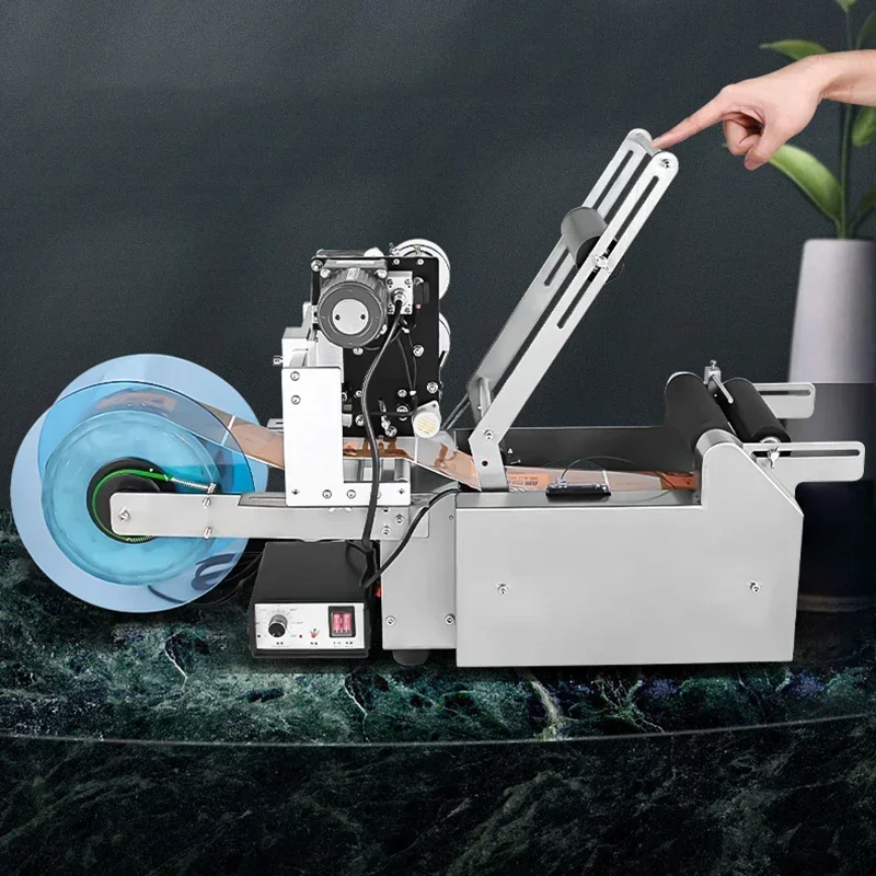 

Обновленная электрическая электрическая HBT-401 настольная маленькая этикетировочная машина, полуавтоматическая круглая бутылка, стеклянная бутылка, пластиковая минеральная вода