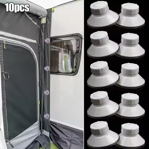 10pcs Camper Suction Cup Anchor Securing Hook High-Grip Awning Suction Cup Fixing Pads Caravan Motorhome Organiser Holders