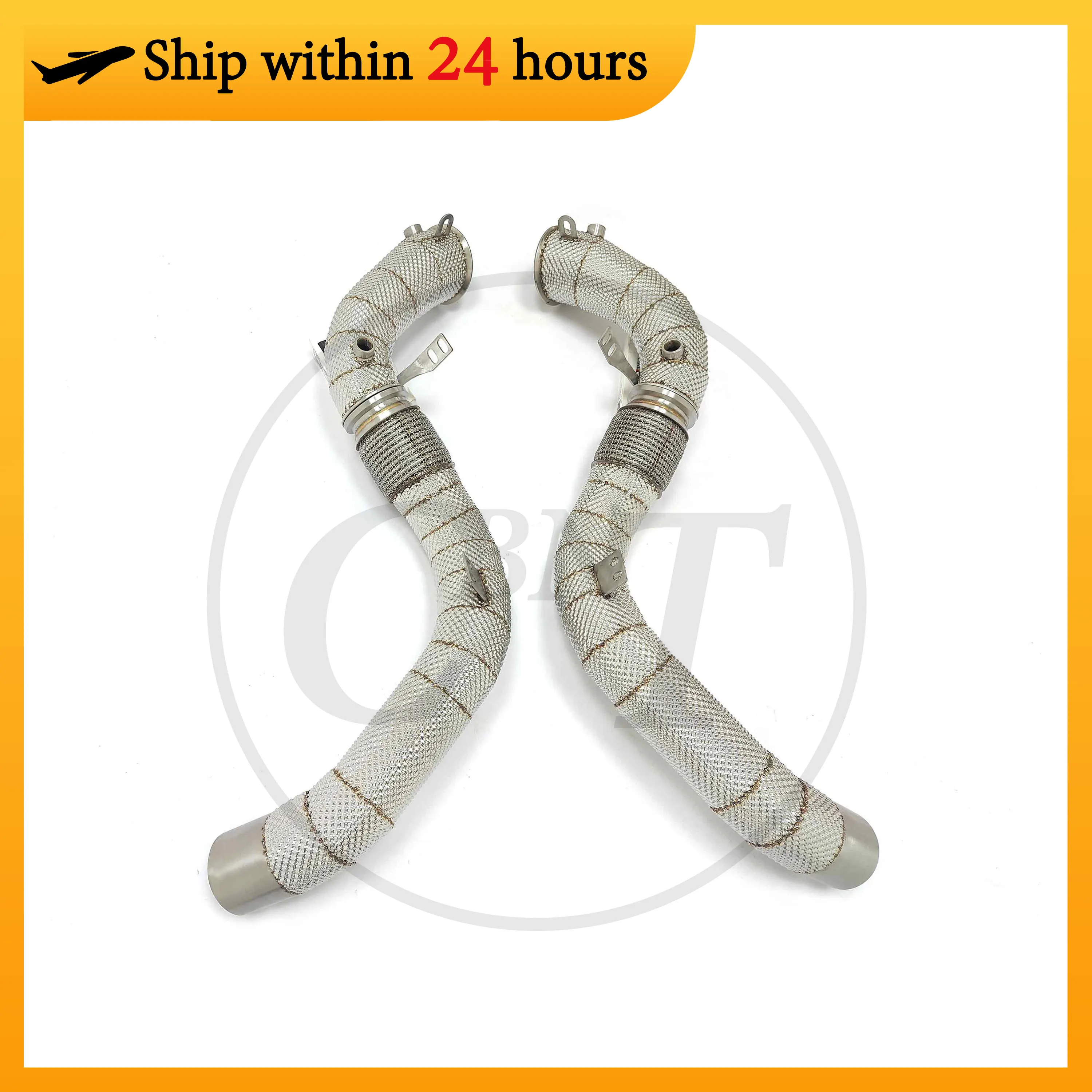 

CBNT High Flow Exhaust Header for BMW F90 M5 4.4T Downpipe & Front Pipe with Heat Shield High Quality SS304 Exhaust Systems
