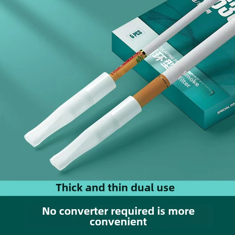 5 قطعة/الحزمة المتاح تصفية حامل السجائر الشفاه المعبرة سميكة حامل السجائر الأبيض تصفية القطن للسجائر 7.6 مللي متر