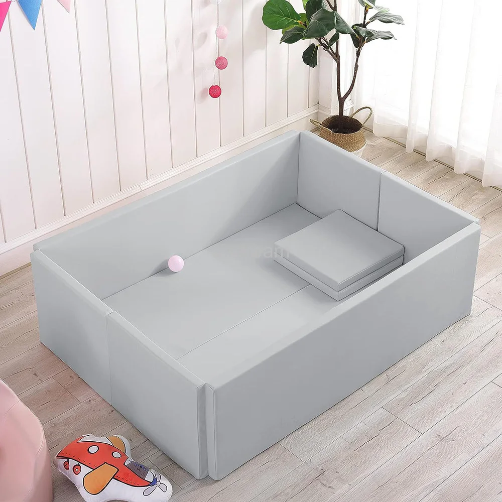 

Large Square Soft OceanBall Pit, Soft Kids Ball Pool Indoor Outdoor, Soft Foam Foldable Crawling Fence Children's Playground