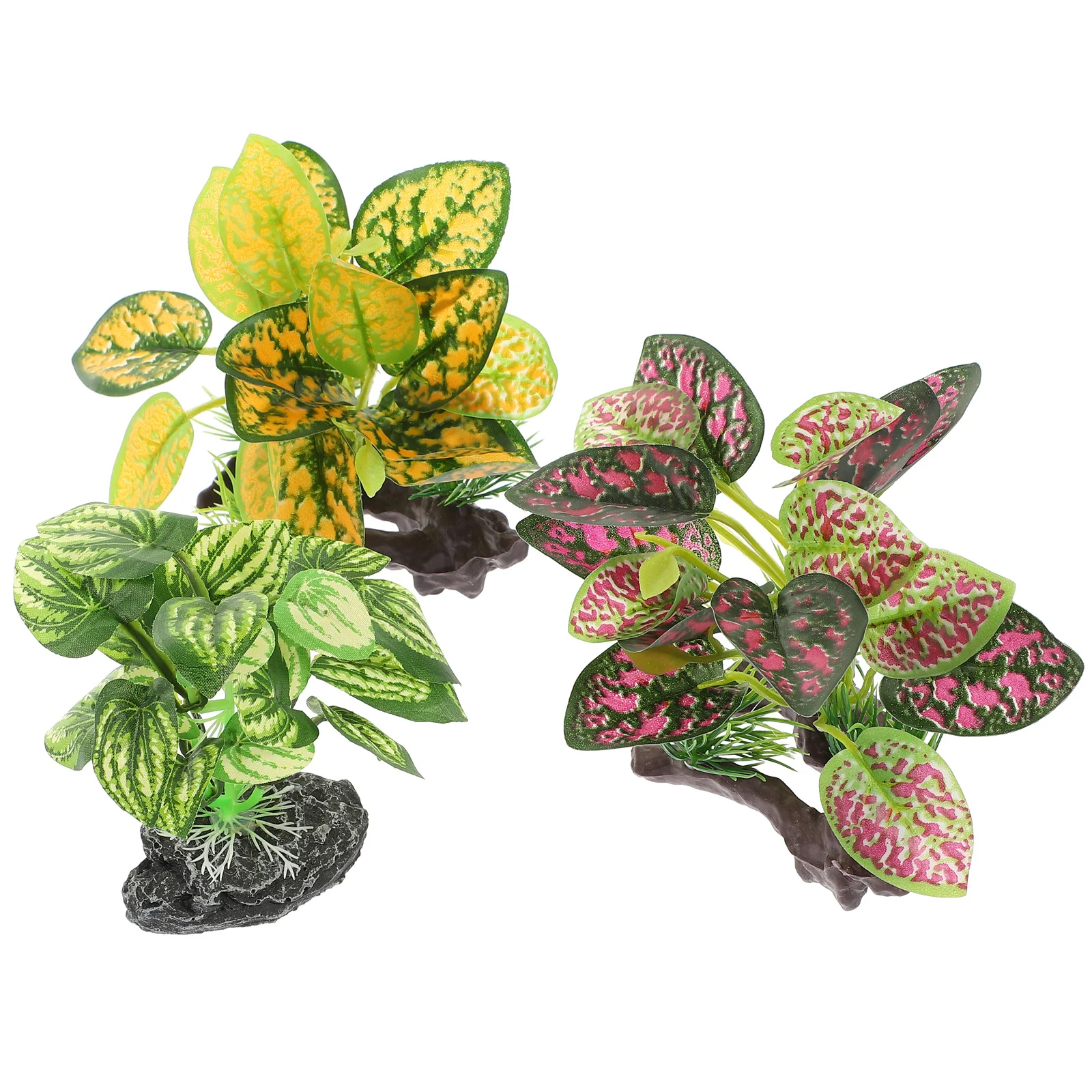 

3Pcs Fake Water Plants for Aquarium Artificial Fish Tank Decor High Grade Resin Lifelike Plants Decorations Natural Look Fish