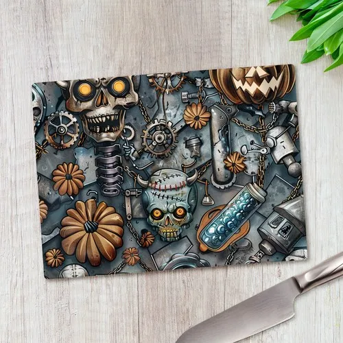 Frankenstein Metal Glass Chopping Board Large Kitchen Worktop Saver --Tin Sign