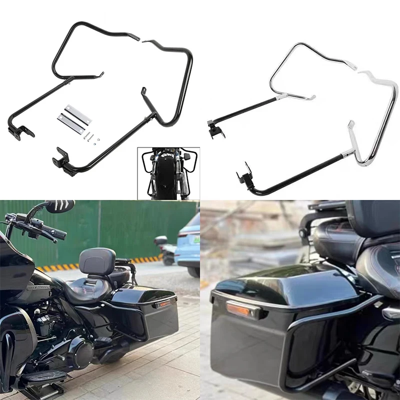 

Saddlebag Bracket Guard Crash Bars For Harley Touring Street Electra Glide Road King FLHX CVO 2014-2022 2020 2018 Motorcycle