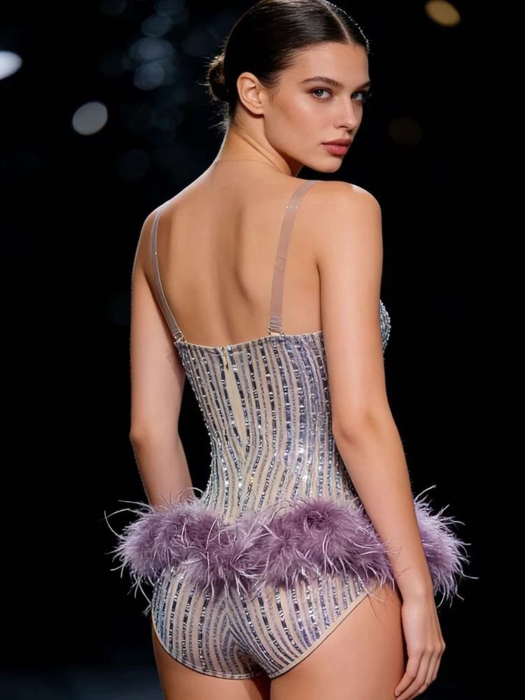 Body Sexy sans manches avec strass pour femmes, tenue de scène de chanteur, discothèque, Bar, Clubwear, tenue de spectacle, Dancehall Queen, 4962