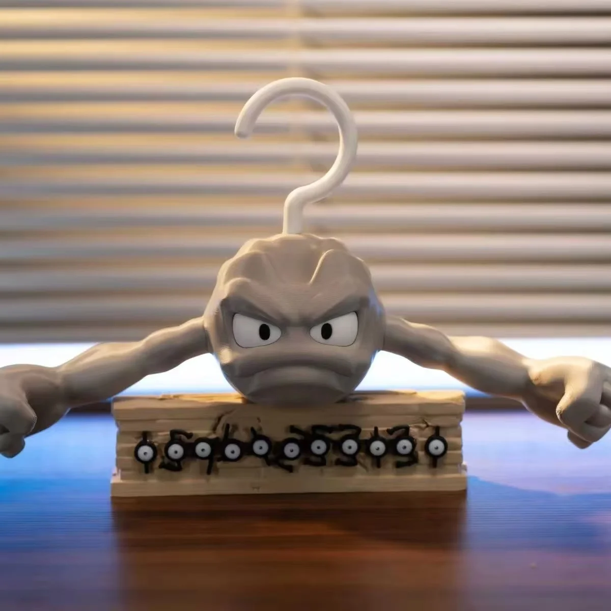 Angry Geodude Anime Action Figure Appendiabiti fai da te Luce per la casa Accessorio cosplay alla moda Decorazione versatile per la camera da letto per i fan