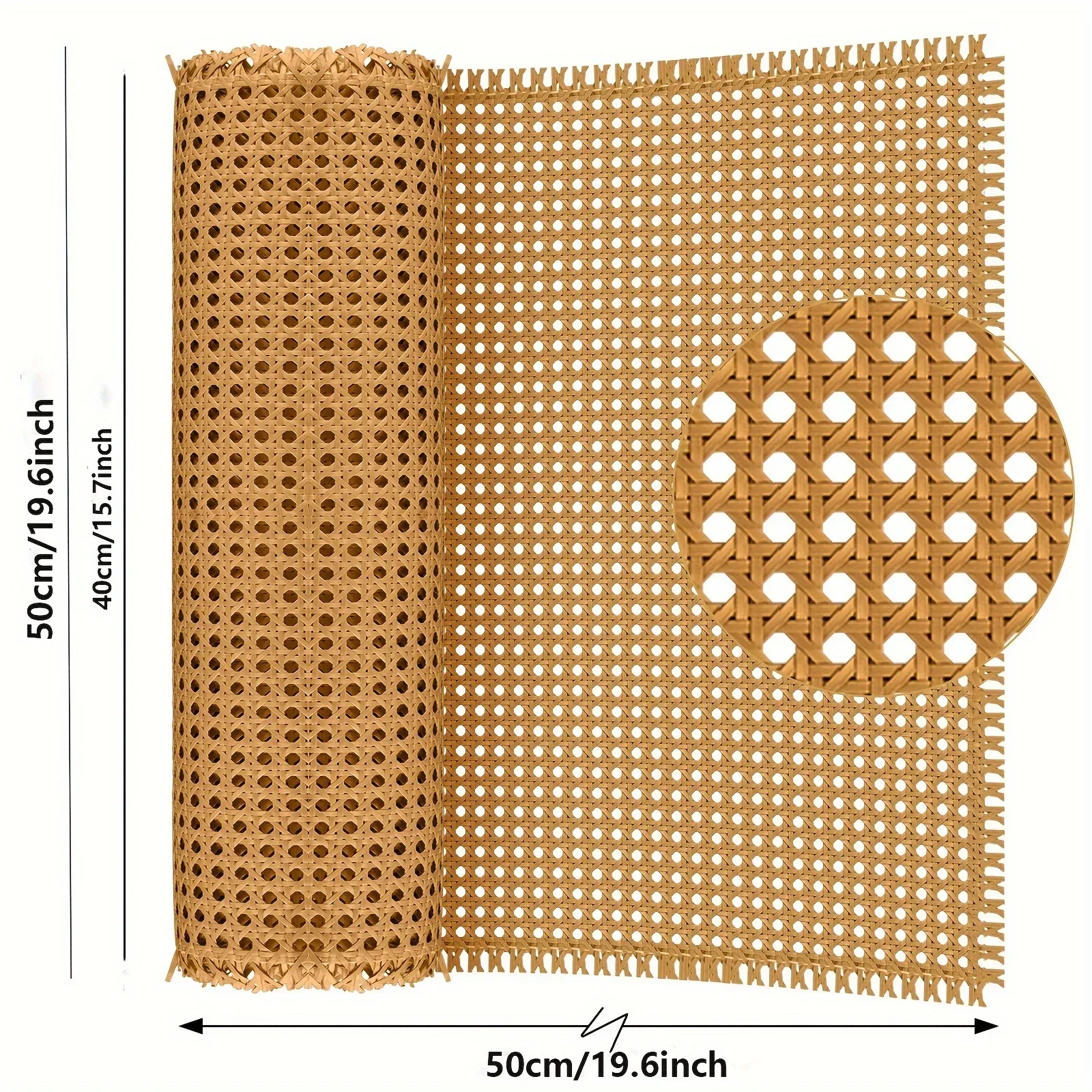 Various Sizes of Simulated Rattan Octagonal Eye Furniture Decoration Woven Open Mesh Rattan for Furniture Cabinets