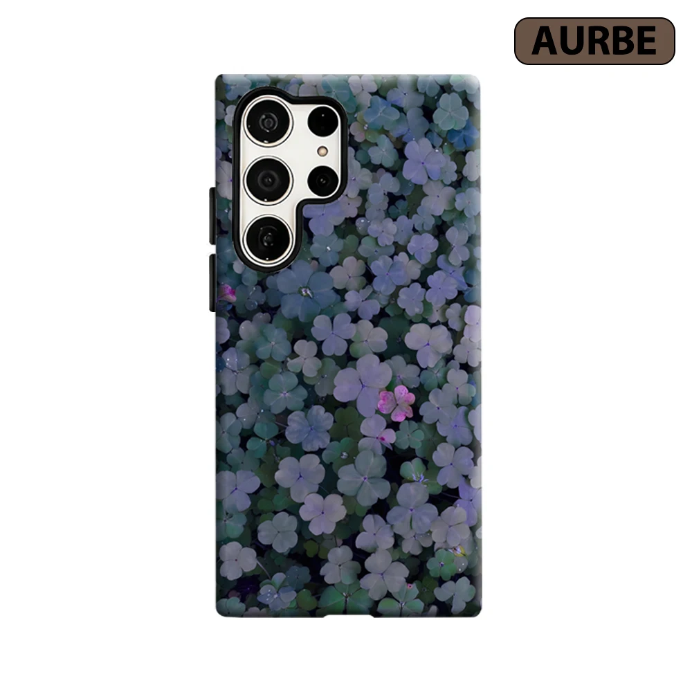 Dewy Clover Carpets Phone Case for Samsung Galaxy S26 S25 Ultra S24 S23 Ultra Plus Shockproof Double Layer Tough Back Cover