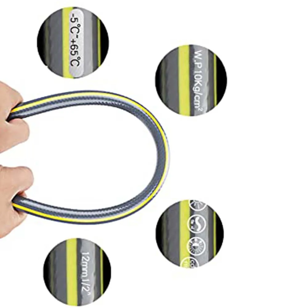 1.5M PVC Hose Connection Kit for Garden Reels with 2-in-1 Tap Fitting 3/4 Male Adapter and Quick Release Couplings