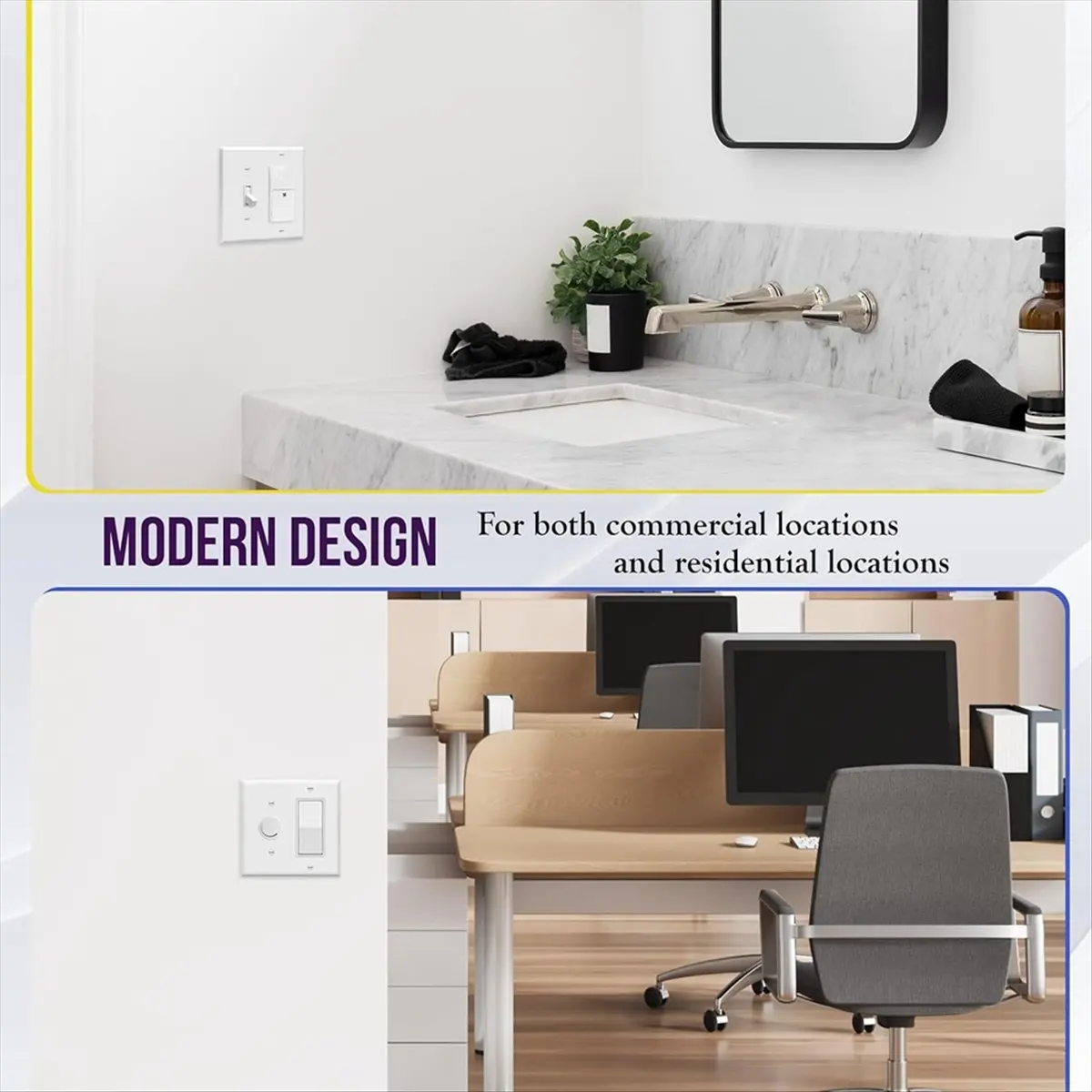 A25I Combination Toggle Light Switch/Decorator Switch Wall Plate, Size 2-Gang 4.50x4.57Inch, Socket Panel