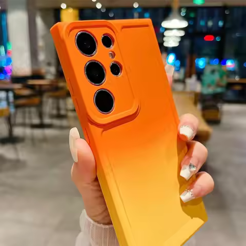 Gradient silicone phone case for Samsung Galaxy S24 ultra S23 S22 S21 S20 S10 ult plus fe s10e note 20 10 s24plus Funda cases