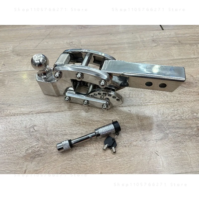 Car towbar square port tow hook 304 stainless steel adjustable tow hook height adjustable hook