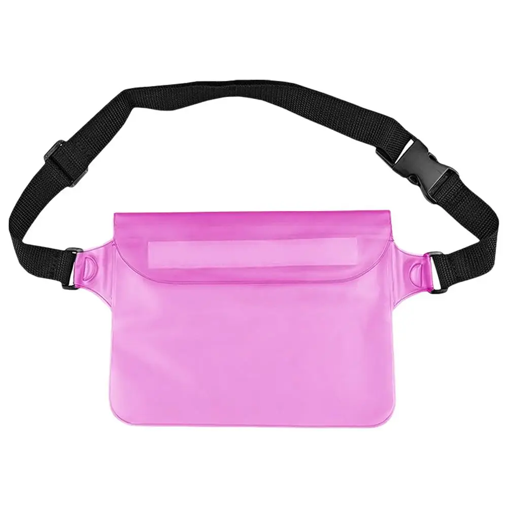 Bolsa impermeable de Pvc para teléfono móvil, cinturón de objetos de valor para playa, natación, esnórquel con correa de cintura ajustable, bolsa seca, E3k3