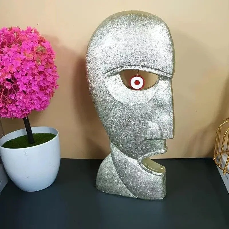 

Bell Sculpture Head Decoration Crafts Resin Ornaments Home Outdoor Outdoor