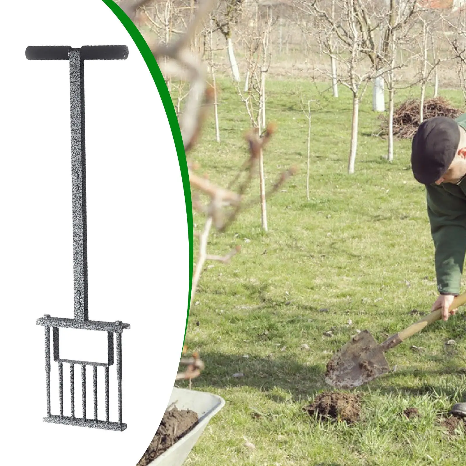 Aeratore per prato Attrezzo da giardinaggio Manutenzione del ferro Allentamento del terreno Spina per erba Aeratore Attrezzo per prato per patio Piccolo cortile