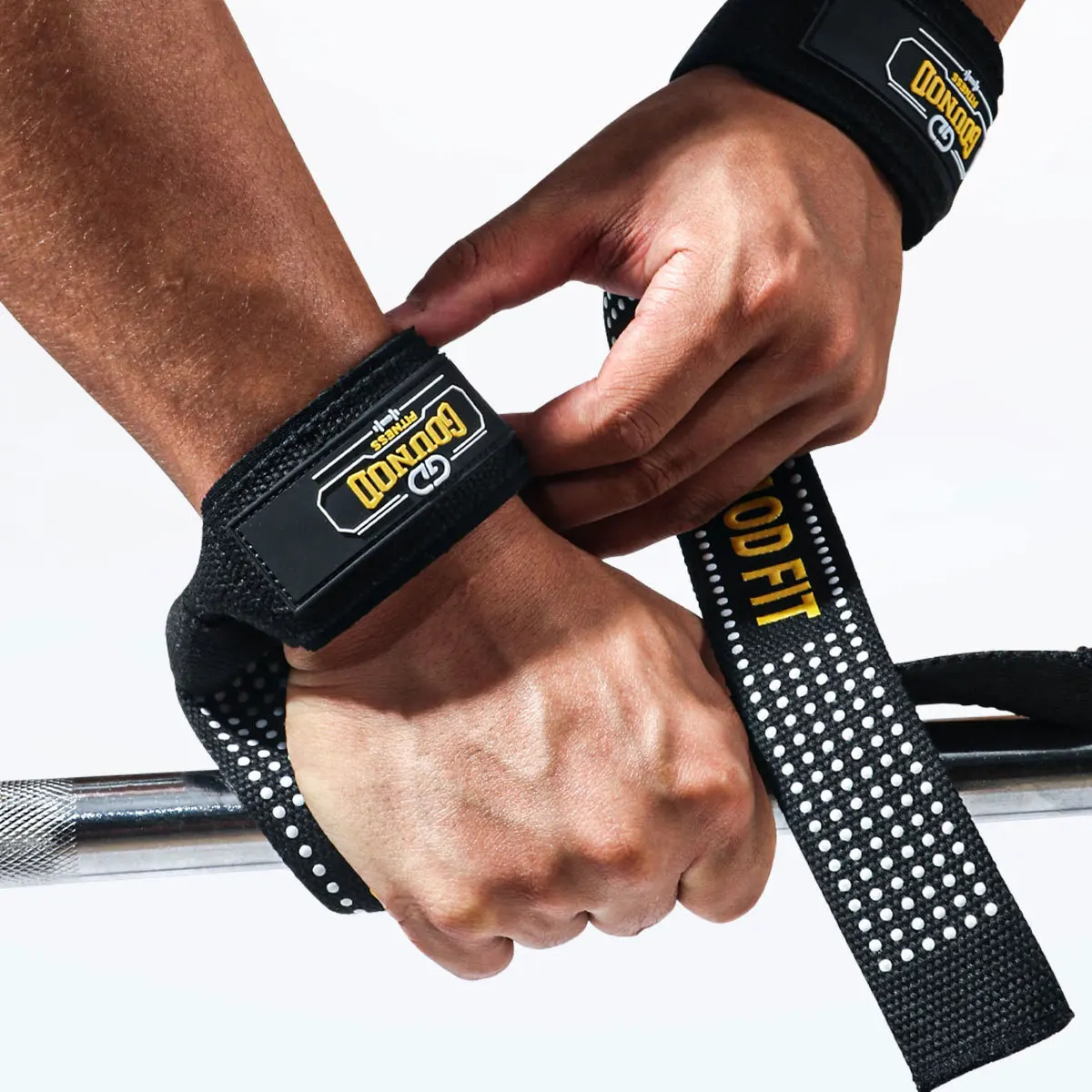 1Pair Weight Lifting Wrist Straps Fitness Bodybuilding Training Gym Lifting Barbell Pull up Straps with Non Slip Flex Gel Grip