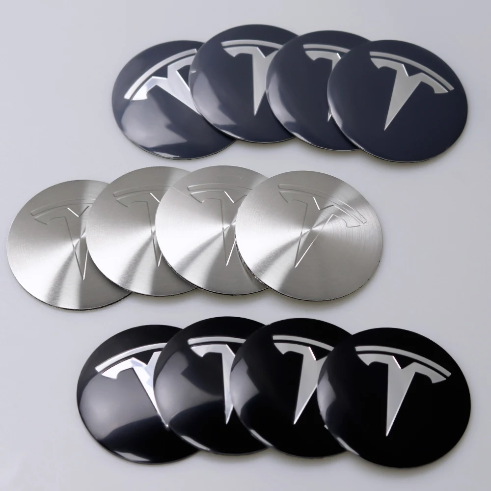 4pcs 56mm Tesla Hub Cap Center Cap Logo High Quality Sticker for Tesla Model 3 Y S X Personalized Car Stickers Accessories