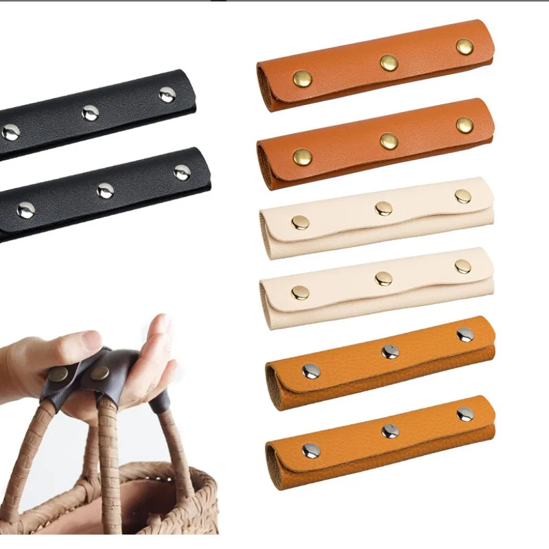 A Pair of Anti-slip Anti-pressure Handle Protector Sleeves, Worn Cover-up Grips for Handbag Carry Straps