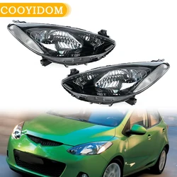 Car Headlight Assembly For Mazda 2 2007-2012 Auto Front Bumper Headlight Signal Lamp Driving Lights Lamp Housing Car Accessories