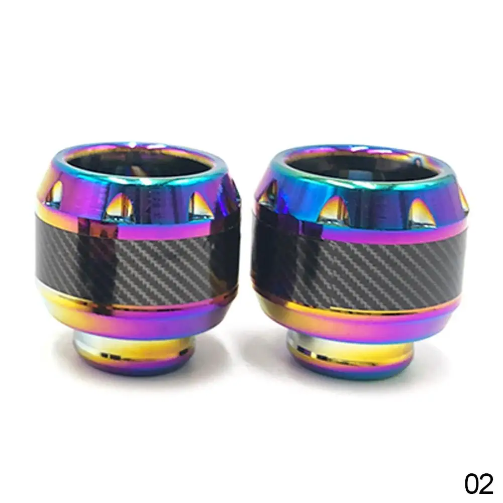 Picture 6: 2PCS Burning Titanium Motorcycle Frame Slider Aluminum Front Fork Cup Falling Crush Protector Carbon Fiber for Motorbike Scooter