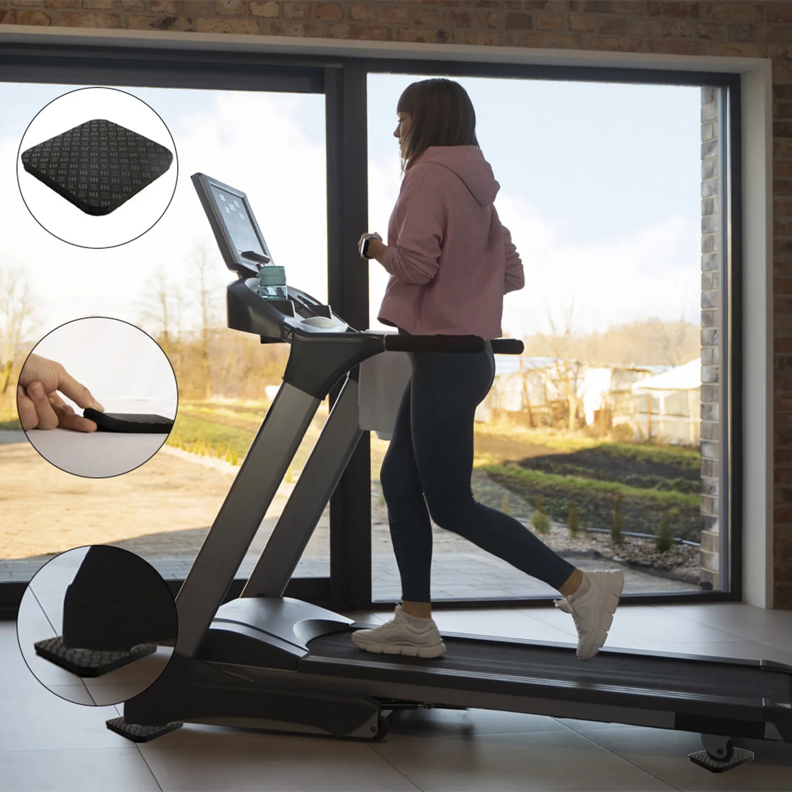 Anti SLIP BUFFER Pads Shock Absorbing หนาการสั่นสะเทือน Damping Pads กีฬาการออกกําลังกาย Cardio อุปกรณ์ลดเสียงรบกวนป้องกัน