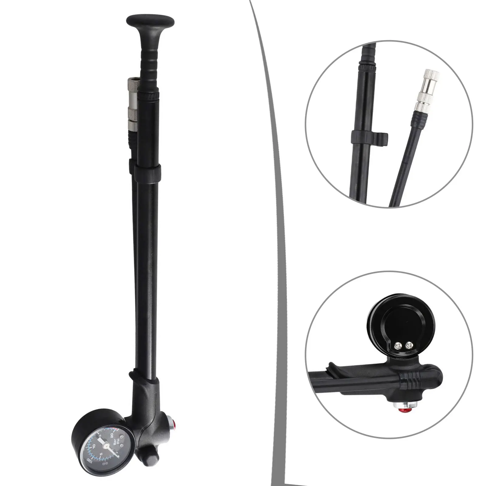 

Велосипедный насос, передняя вилка, амортизатор, 300 фунтов на квадратный дюйм, портативный ручной насос высокого давления из алюминиевого сплава, велосипедные сменные аксессуары