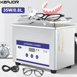 Ultrasonic Cleaner 35W High Frequency Ultrasound Glasses Jewelry Denture Tool Cleaning Machine 800ml Ultrasonic Washing Bath