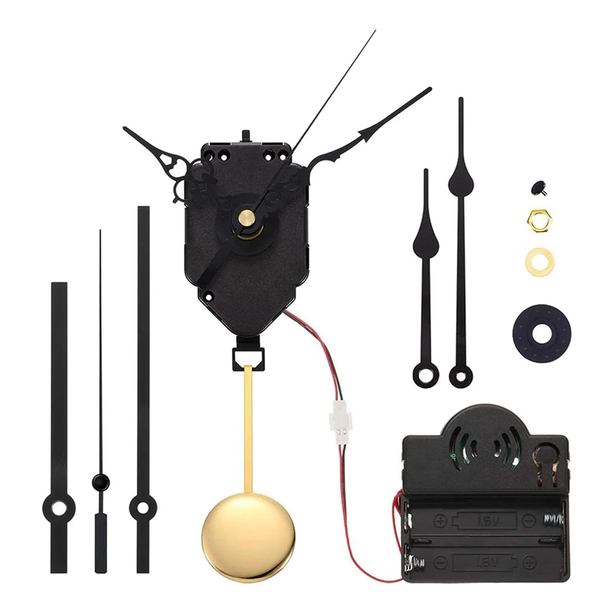 Modern Pendulum Clock Movement Set with Hands and Chime