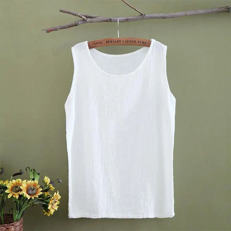 قميص نسائي فضفاض من القطن والكتان للربيع والصيف، ملابس خارجية، طبقة أساسية، سترة مريحة بأسلوب عملي، لون واحد، للاستخدام المنز... #4