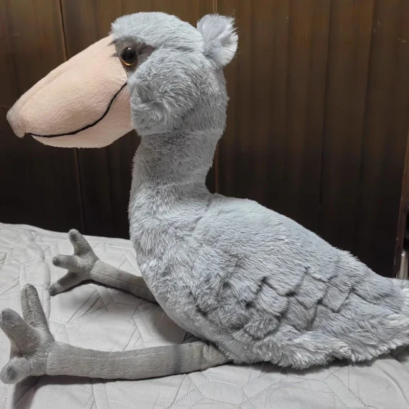 Cute Realistic Shoebill Stuffed Animals Toy Soft Whale-headed Stork Bird Plush Doll Throw Pillow Sofa Cushion Birthday Xmas Gift