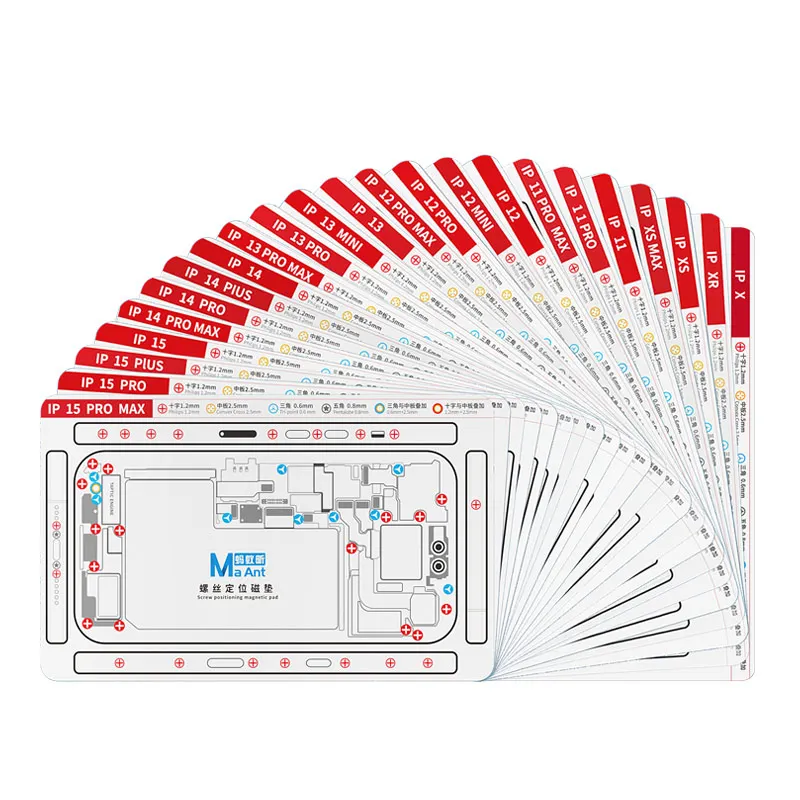 Imagem -03 - Maant Parafuso Posicionamento Além Disso Almofada Magnética para Iphone Reparação e Desmontagem do Telefone Móvel Ferramenta Parafuso Gráfico Titular X15 Pro Max