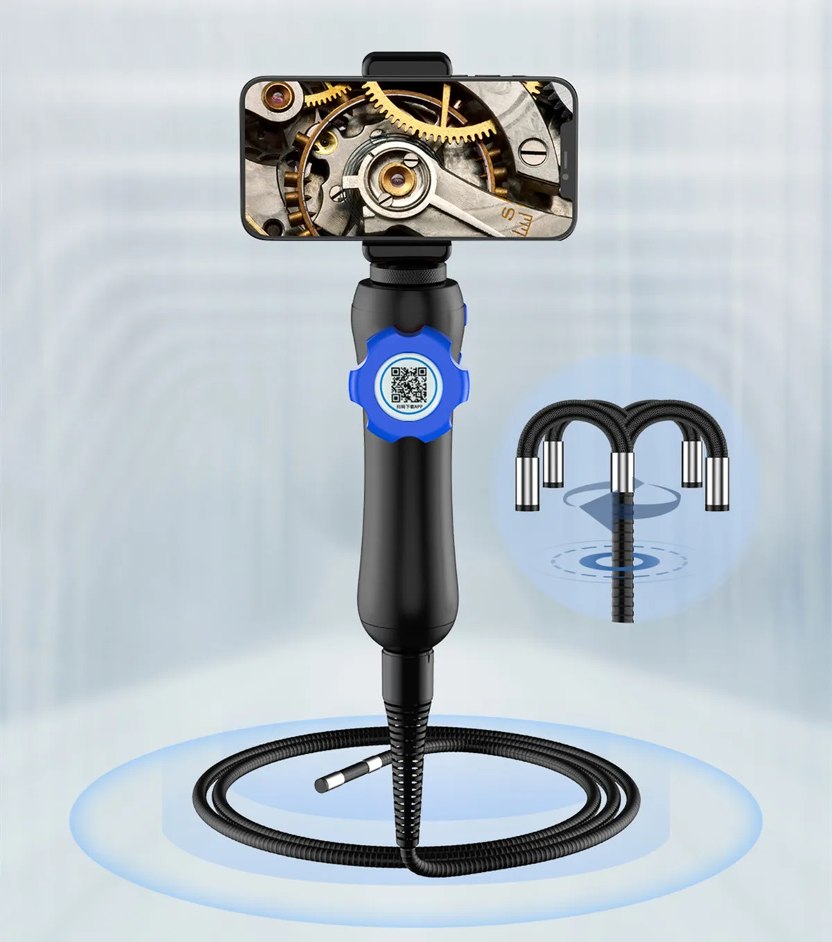 8.5mm 180Degree Two Way Articulate Steering Endoscope For Android PC OTG Endoscope Camera 720p CMOS Borescope Digital Microscope