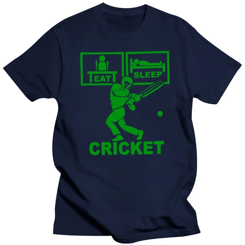 Eat Sleep Cricket T Shirt with gloves ball shoes helmet bat  with Custom option MAN T-SHIRT  cotton t shirts