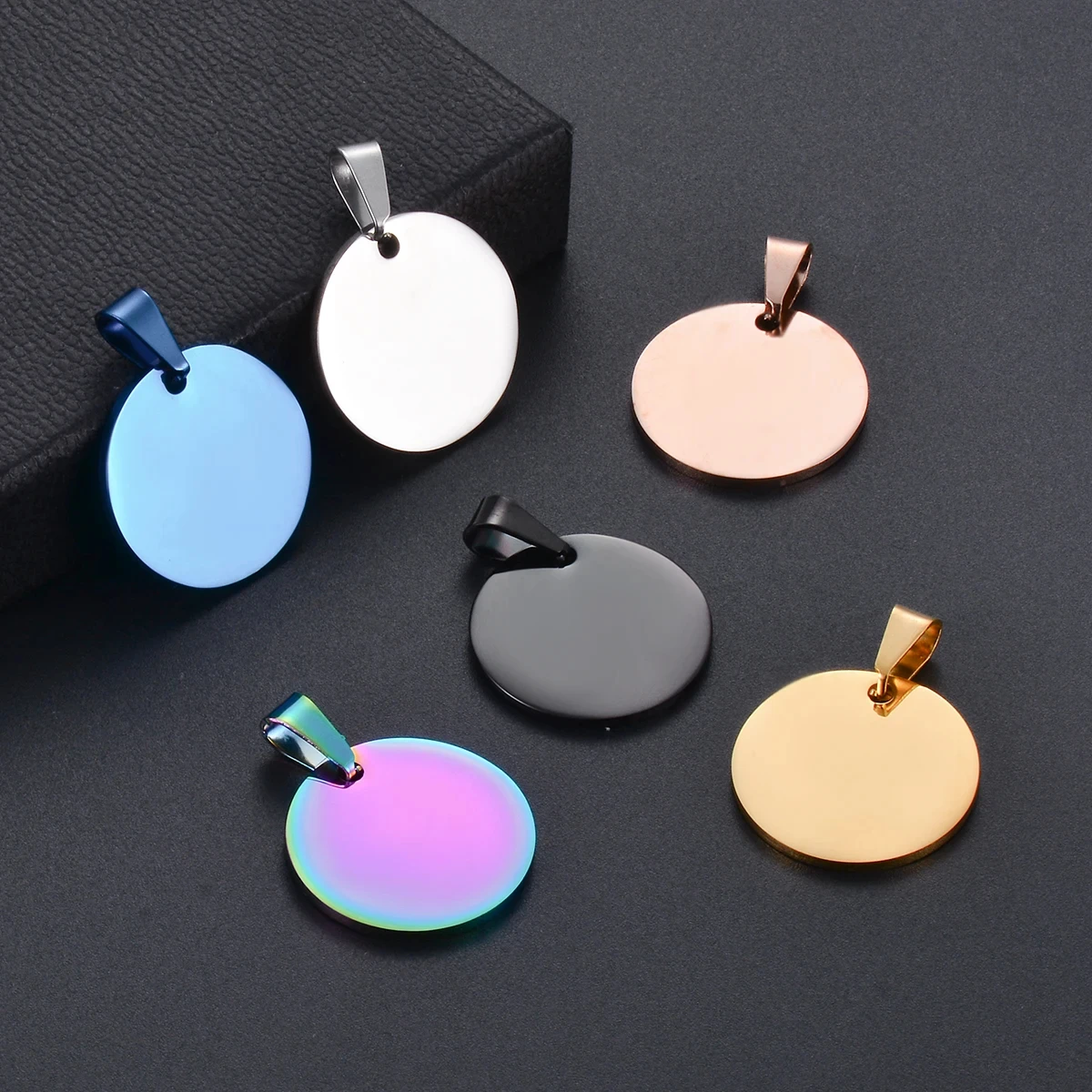 

10pcs Wholesale Disc Round Pendant Blank For Engraving Stainless Steel Circle Round Tags To Record Mirror Polished