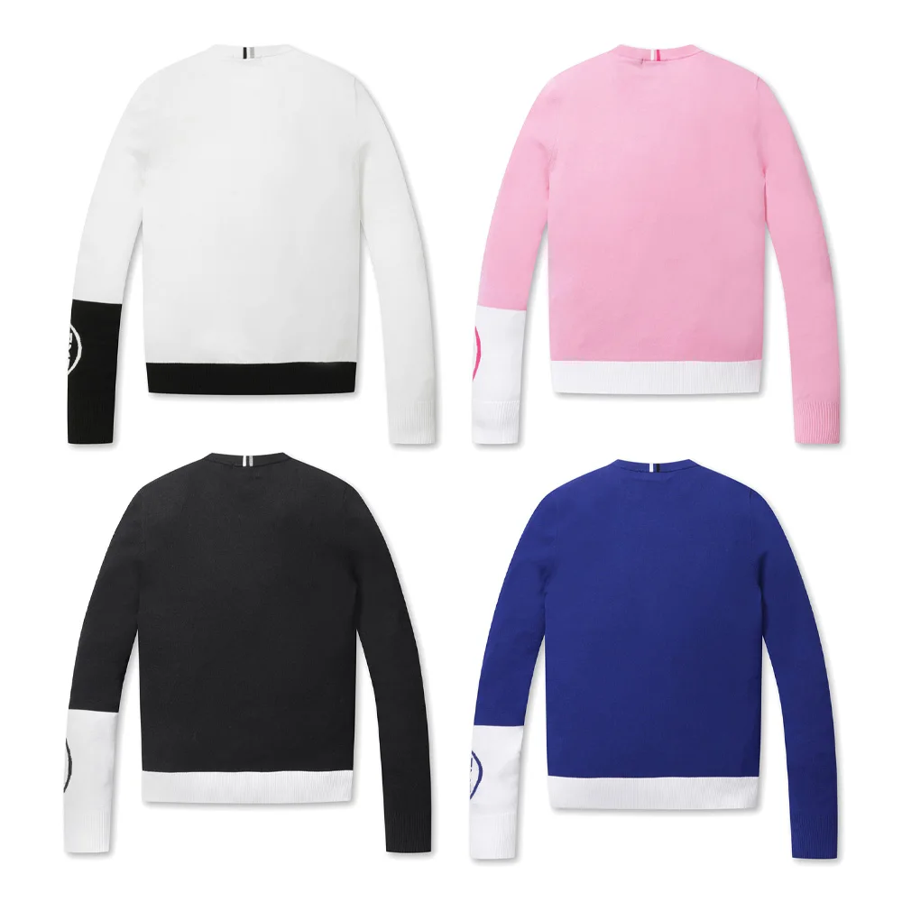 

"Unique Style! Luxury Brand Women's Knitted Sweaters! Trendy Design, High-end Sports, New Korean Style Golf Tops!"