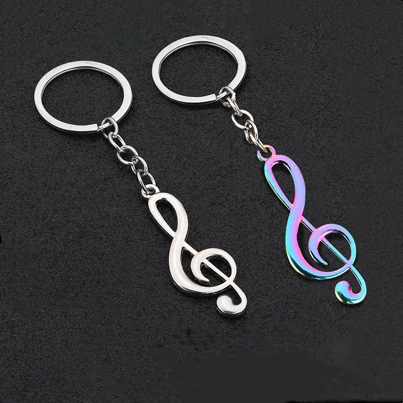 New keychain key ring musical note keyring for bag car metal music symbol key chains