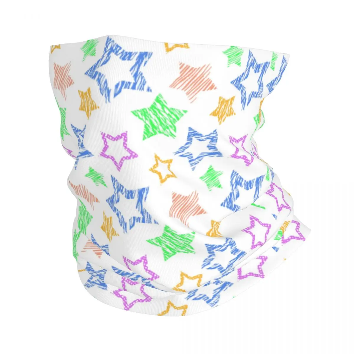 

Five Pointed Star Bandana Neck Gaiter Printed Colorful Balaclavas Magic Scarf Warm Cycling Riding Unisex Adult Breathable