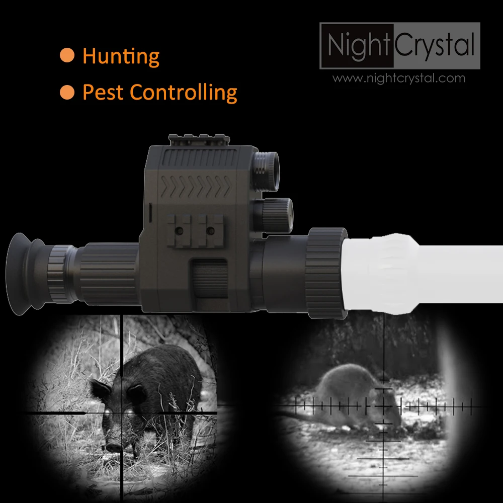 Megaorei NK007s 3B Tactical Hunting Night Vision Scope Monocular Optics Sight Screw-on Attachment with Built-in 850nm 940nm IR