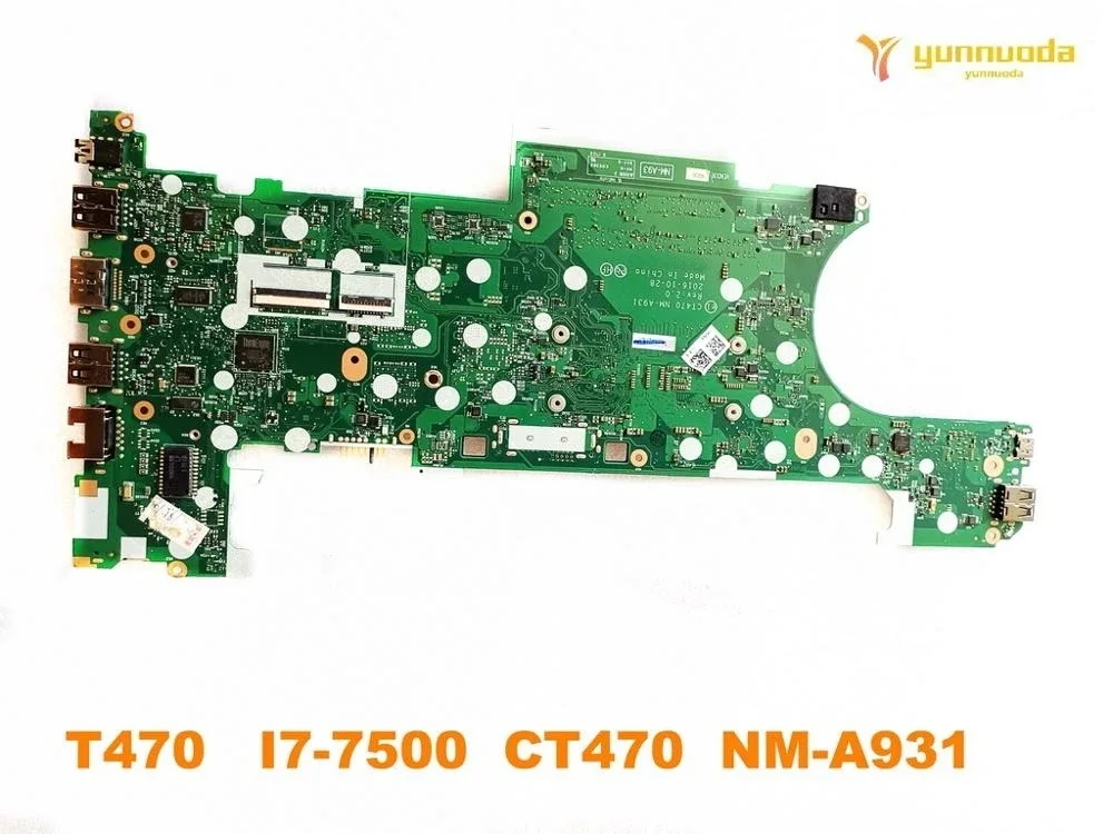 Original for Lenovo T470 laptop  motherboard T470   I7-7500  CT470  NM-A931 tested good free shipping