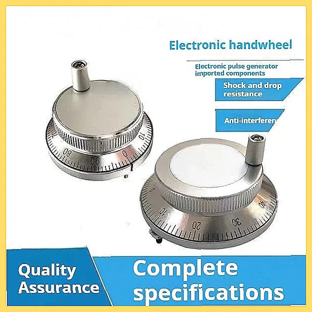 Manual Pulse Generator Handwheel, 5V 60mm 100PPR Rotary Encoder, CNC 4/6 Terminal Electronic Handwheel for Milling Machine
