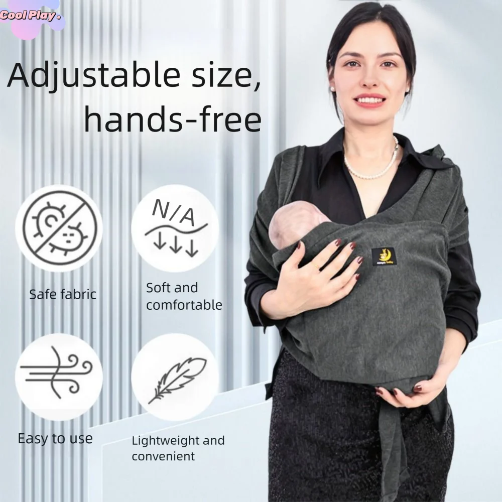 

Korea Style Baby Wrap Carrier Lightweight Breathable Infant Carrier Belt Adjustable Hands Free Baby Swaddle Strap Four Seasons