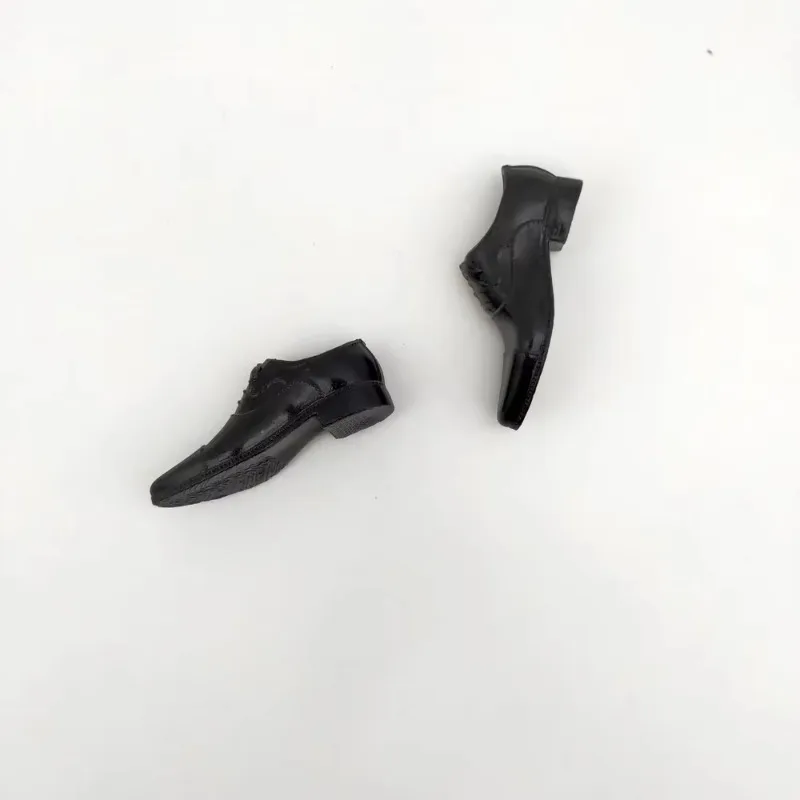 1/6 escala masculino solider preto sapatos masculinos terno sólido modelo para 12 polegada ph jiao figura de ação boneca brinquedos coleção presentes