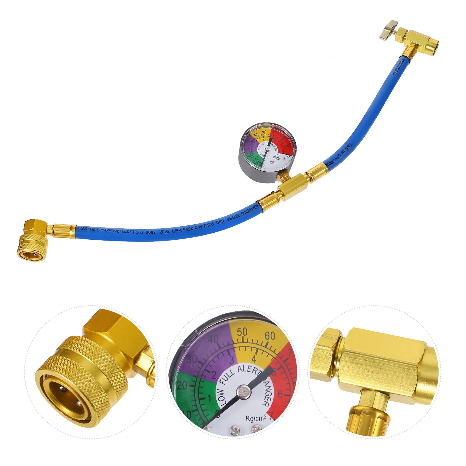 

Air Fluoride Tube Man R134a Adapter Auto Copper Gauges Refrigerant Charging Hose