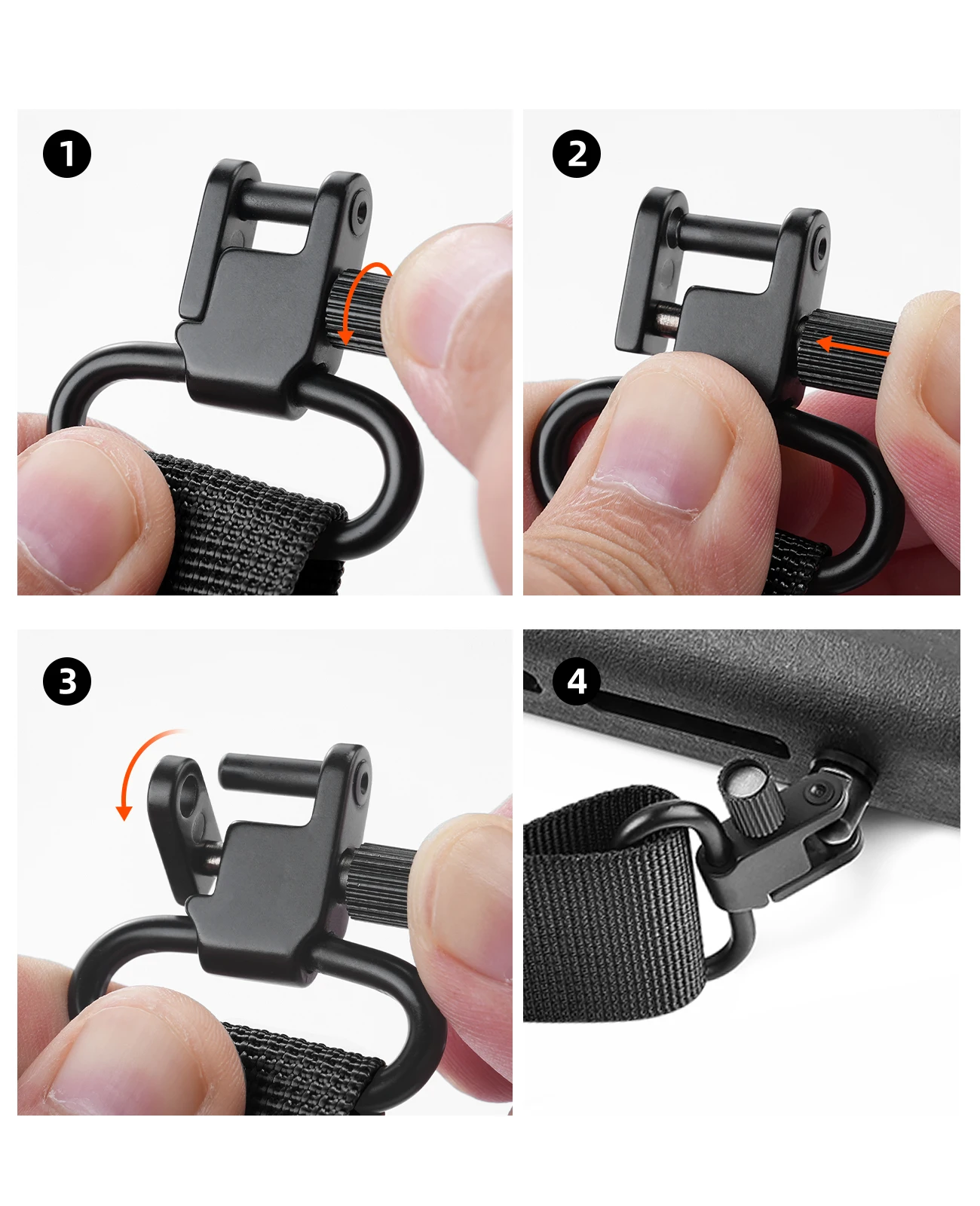 2点式ライフルスリング、幅広ネオプレンパッド入り、金属スイベル付き、サムループ、長さ調節可能、ライフルにフィット、アウトドアハンティング用